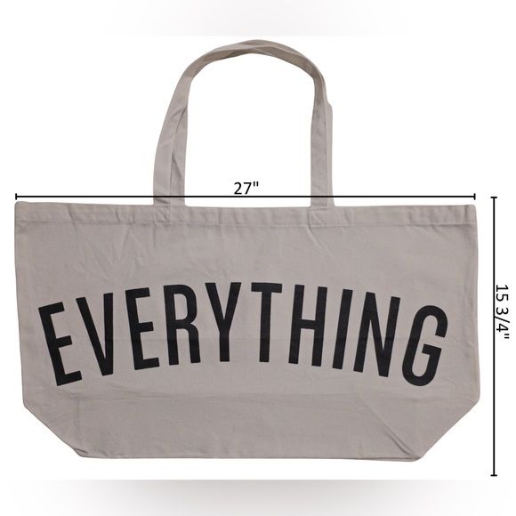 “Everything” Extra Large Canvas Tote - Picture 3 of 3